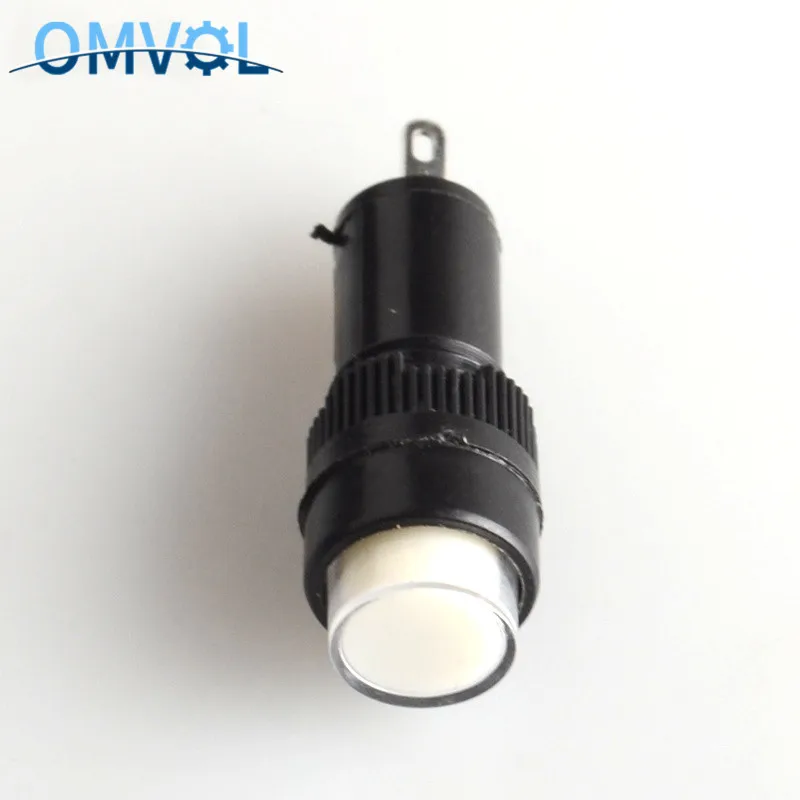 10mm White 24V 5 шт. 10 мм Индикатор Пилот светильник DC12V DC24V AC220V Панель настенный светильник пилот, сигнальный огонь NXD-211 Мощность - Цвет: 10mm White 24V