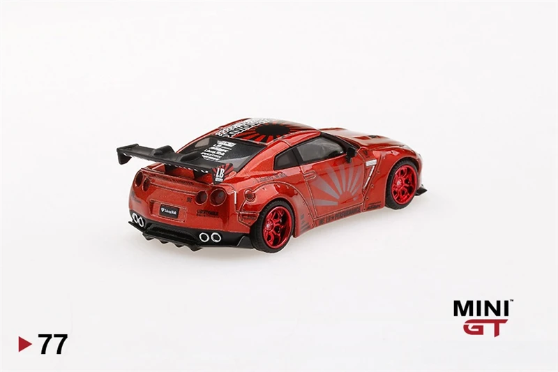 MINIGT 1: 64 фунтов работает Liberty Walk Nissan Skyline GTR R35 тип 1 заднее крыло ver 1+ 2 Конфеты Красный RHD Tsm модели литья под давлением модель автомобиля