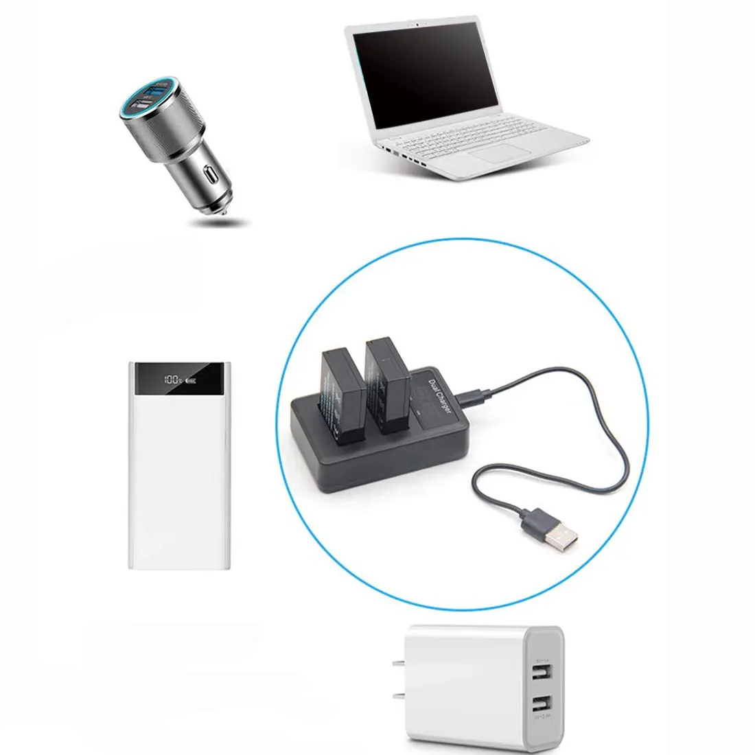 Usb зарядное устройство с двумя портами ЖК-дисплей Быстрая Зарядка батарея для цифровой камеры зарядное устройство для Lp E10