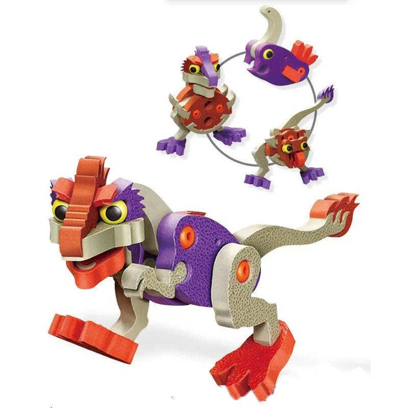 Горячая 3d EVA животных головоломки Развивающие игрушки для детей