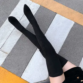 

70cm Super Long Over The Knee Boots Women High Boots Thick Heels High Heels Pointed Boots Thin Legs Stiletto High Heels