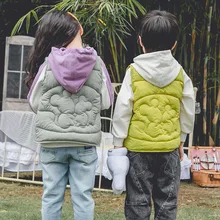 Детский хлопковый жилет; коллекция года; осенне-зимняя одежда; стиль; тонкий теплый жилет для маленьких мальчиков и девочек; детский жилет