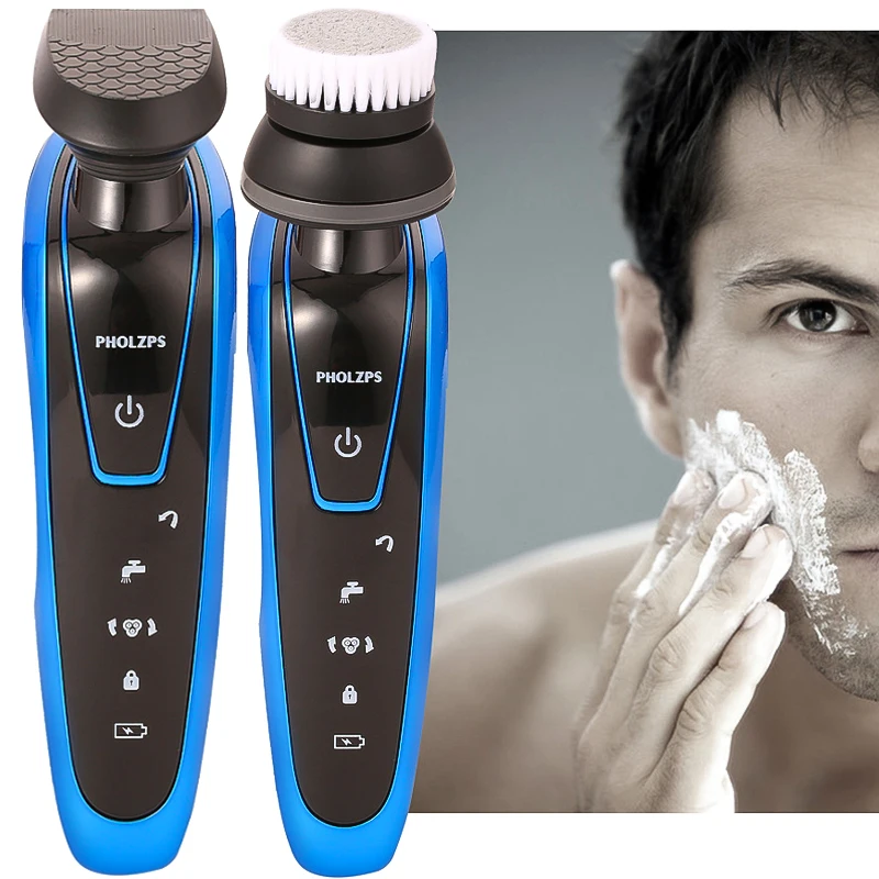 

Men Electric Shaver Rechargeable Electric Shaver Electric Shaving Beard Machine Razor Washable Wet-Dry Waterproof