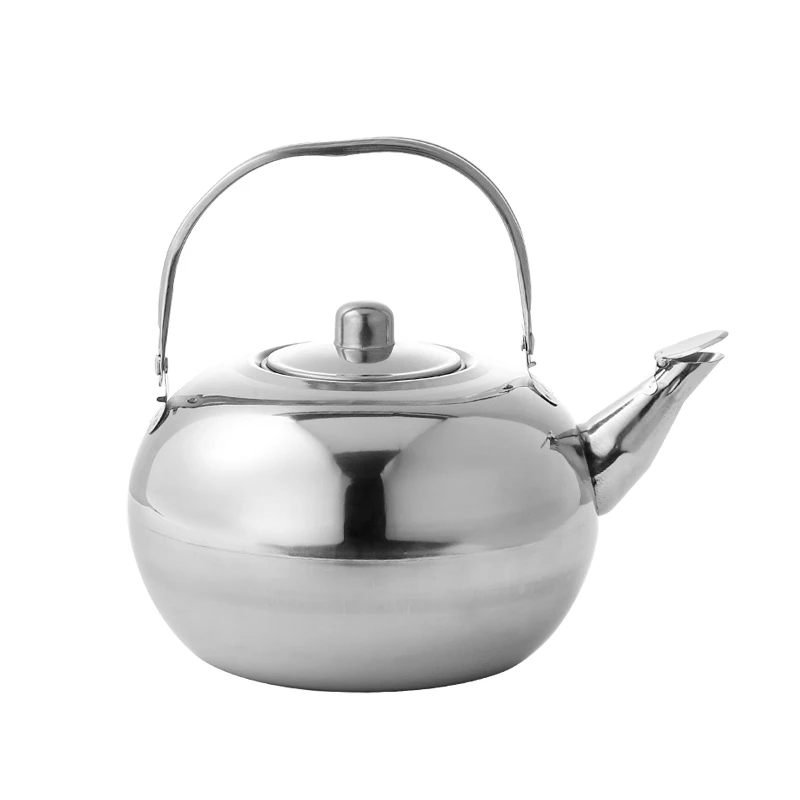Hotel Small Teapot Stainless Steel Restaurant Tea Kettle Yellow Wine Jug with Filter Exquisite Pot Glass | Дом и сад