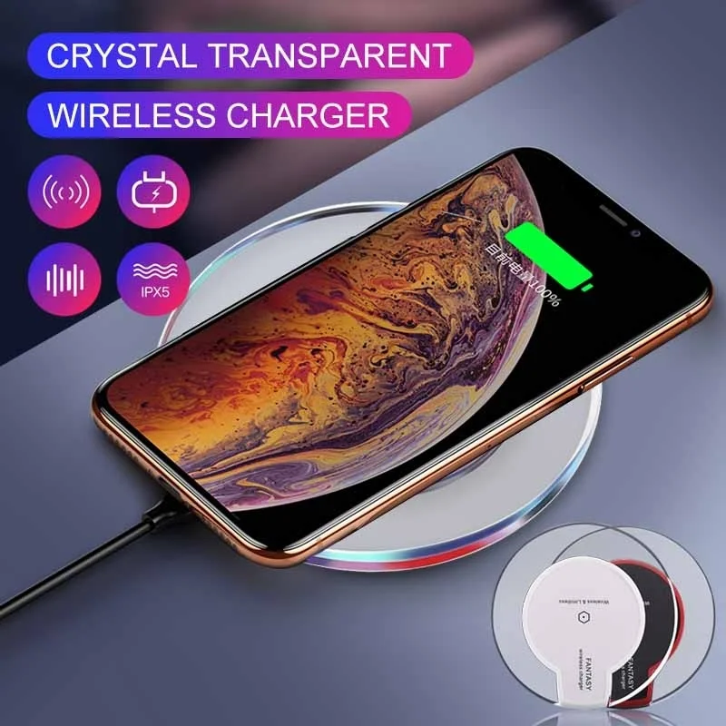 Беспроводное зарядное устройство для iPhone 11 Pro XS MAX XR X 8 Plus samsung Note10 9 8 S10 S9 S8 Plus Chargeur Sans Fil