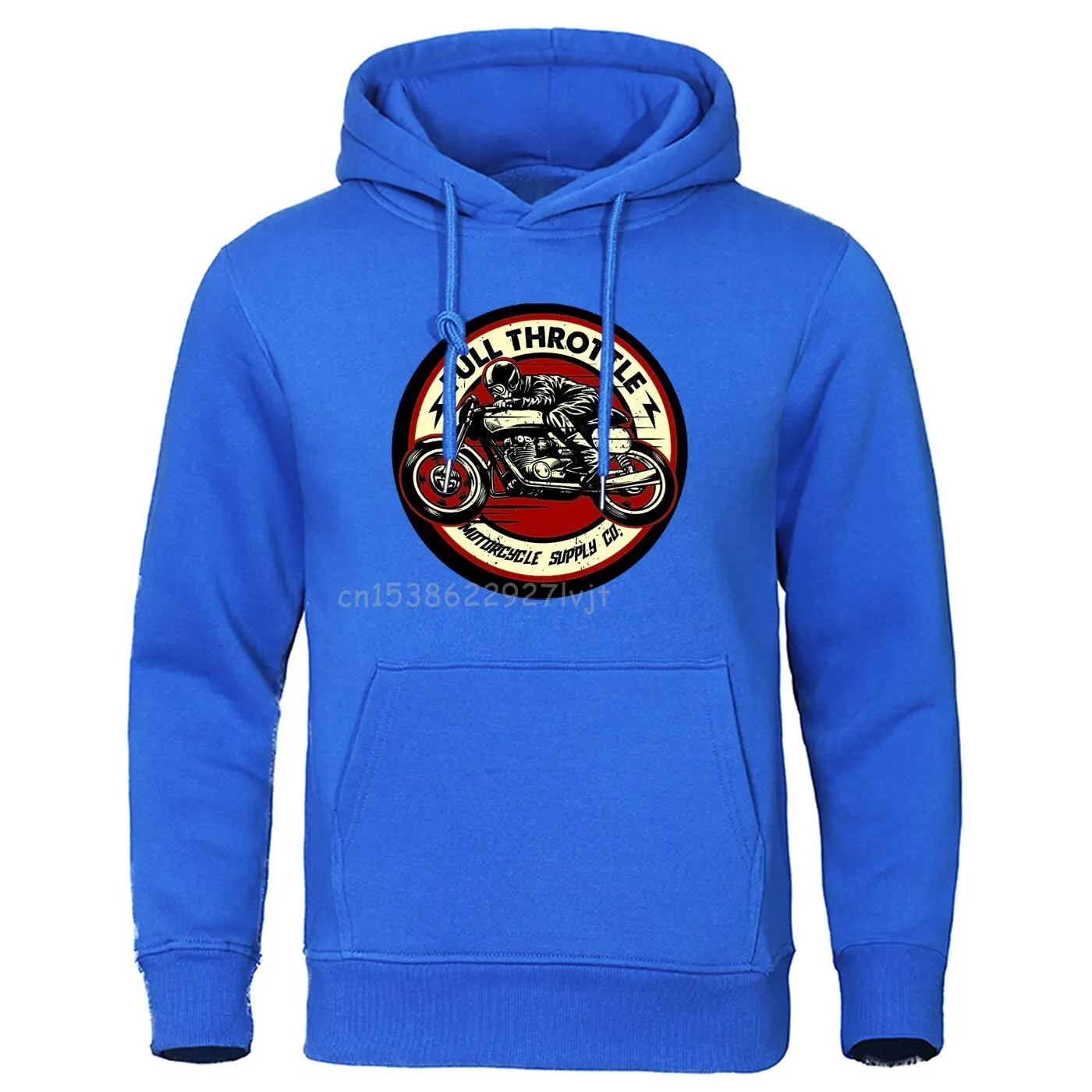 

Women Men Sweatshirts Full Throttle Cafe Racer Rockabilly Biker Pullover Hoodies Hip Hop Streetwear Camisas Hombre