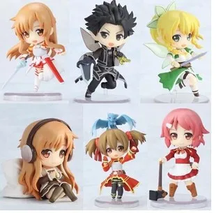 

Gravity Anime Garage Kit Toy 6-Sword God Domain Capsule Toy Kazuto Asuna And 6 Cm