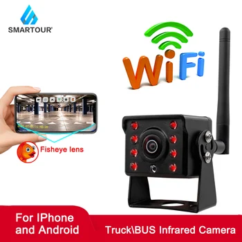 

Wireless Camera Car Wifi Reversing Rear View Vehicle Infrared Fisheye Cameras For Truck RV Camper Bus Vans Caravan Android IOS