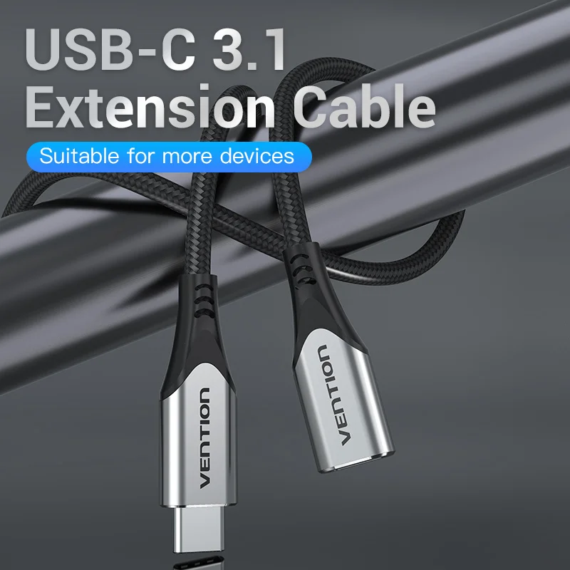 Vention-usb Cabo de Extensão tipo c para Macbook Macho para Cabo Extensor Feminino Thunderbolt 4k 3.1 - Image 6
