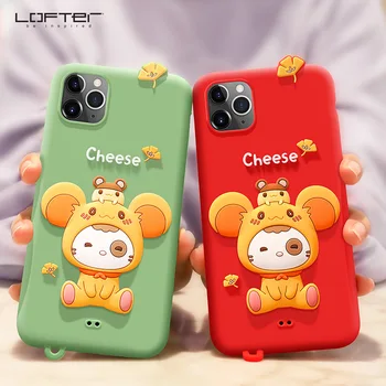

Lofter 3D Cartoon Cute Phone Cases for IPhone XS Max X XS Ring Strap Back Cover for IPhone 11 Pro Max 11 Pro 11 Soft Shockproof