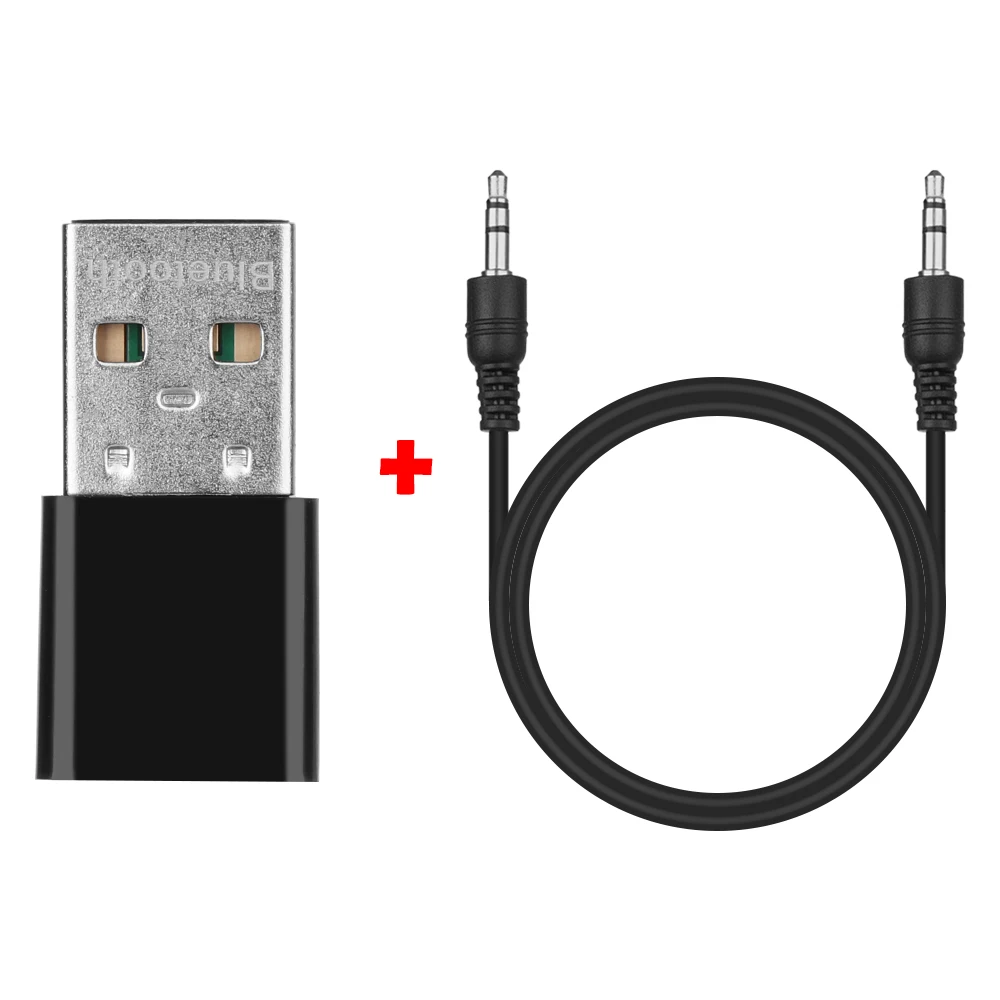 Мини Автомобильный Bluetooth приемник 3,5 AUX USB Bluetooth палка аудио приемник 5,0 Bluetooth адаптер передатчик беспроводной адаптер - Цвет: black