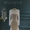 Mryarce 2022 Trending Flexible Long Sleeves Lace Bohemian Wedding Dress Open Back Bridal Gowns 2