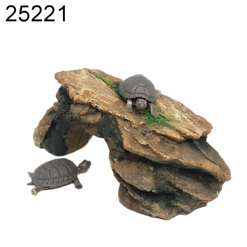 Turtle Reptile Island Dock Basking Platform Aquarium Fish Tank Simulation Rock