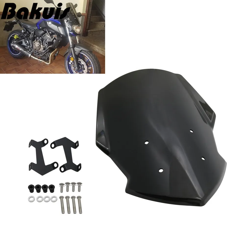 Мотоцикл ветровой экран дефлектор ветрового стекла для Yamaha MT07 MT 07 FZ 07 FZ07 щит экран с кронштейном
