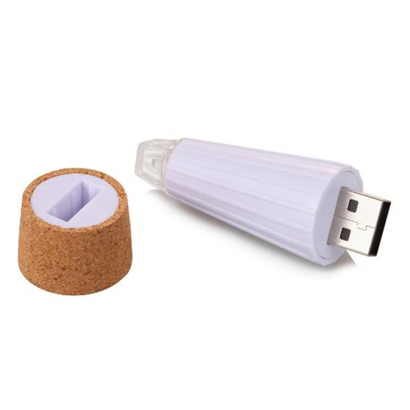 Шестиугольник пробка в форме USB Перезаряжаемые светодиодный Ночной светильник супер яркий пустые бутылки вина лампы для вечерние