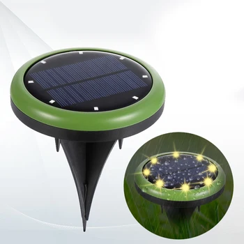 

2 PCS 8 LED Solar Power Buried Light For Outdoor Path Way Garden Waterproof Under Ground Lamp