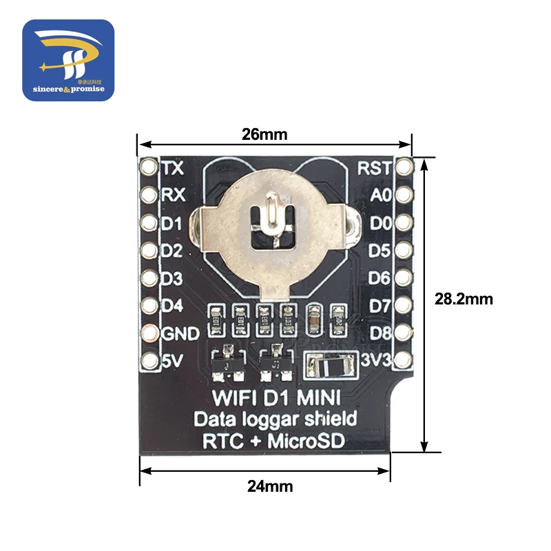 Synology Router Micro SD D1 Mini Data Logger Shield RTC DS1307 Orologio Per Mini PC Nipogi - Foto 7