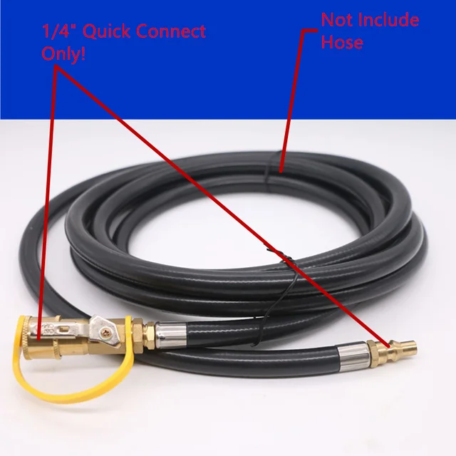 Mindig 1/4 "Marine Rv Propane Gyors Csatlakozás Adapte A Lezáró Szeleppel És Teljes Áramlási Dugóval Forpropane Tömlő, Propán Vagy Natura - Image 3