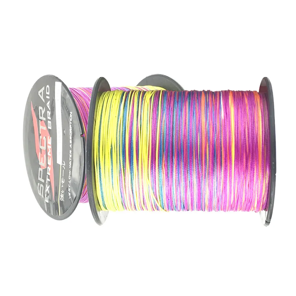 

12 Strands Multicolor Lure Line 100M 300M 500M 1000M PE Braided Wire Multifilament Weaving Net Fishing Line Fishing Tackle