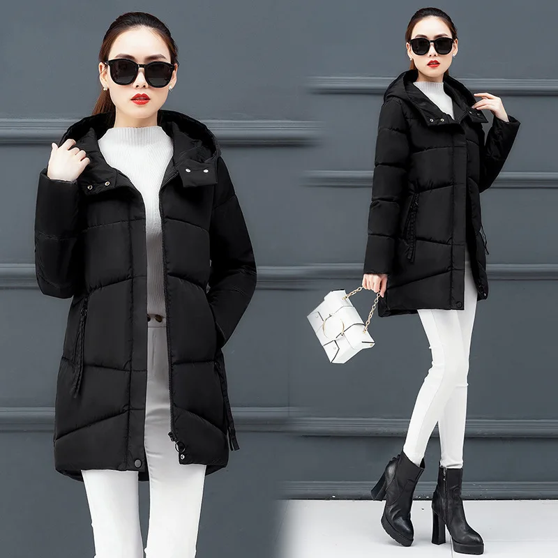 

AliExpress Cotton-padded Clothes Women's 2019 Winter New Style Mid-length Cold Protective Clothing Korean-style Fur Collar down