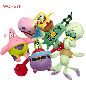 

1pc Cute SpongeBob plush toys SpongeBob/Patrick Star/Squidward Tentacles/Eugene/Sheldon/Gary stuffed doll Toys for Kids Girls