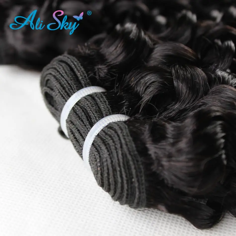 Alisky Malaysian Curly Hair Bundles Kinky Curly Bundles Brazilian Remy Hair Extensions Human Hair Bundles Raw Indian Hair Bundle