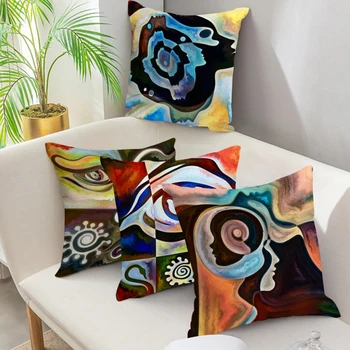 

Abstract Oil Painting Pattern Cushion Cover Car Home Decor Sofa Chair Pillow Case For Home Decorative Pillows Cover