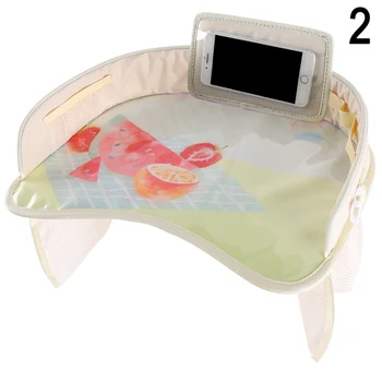 

Car Seat Dinner Plate Multifunctional Baby Cartoon Table with Fixed Strap B99