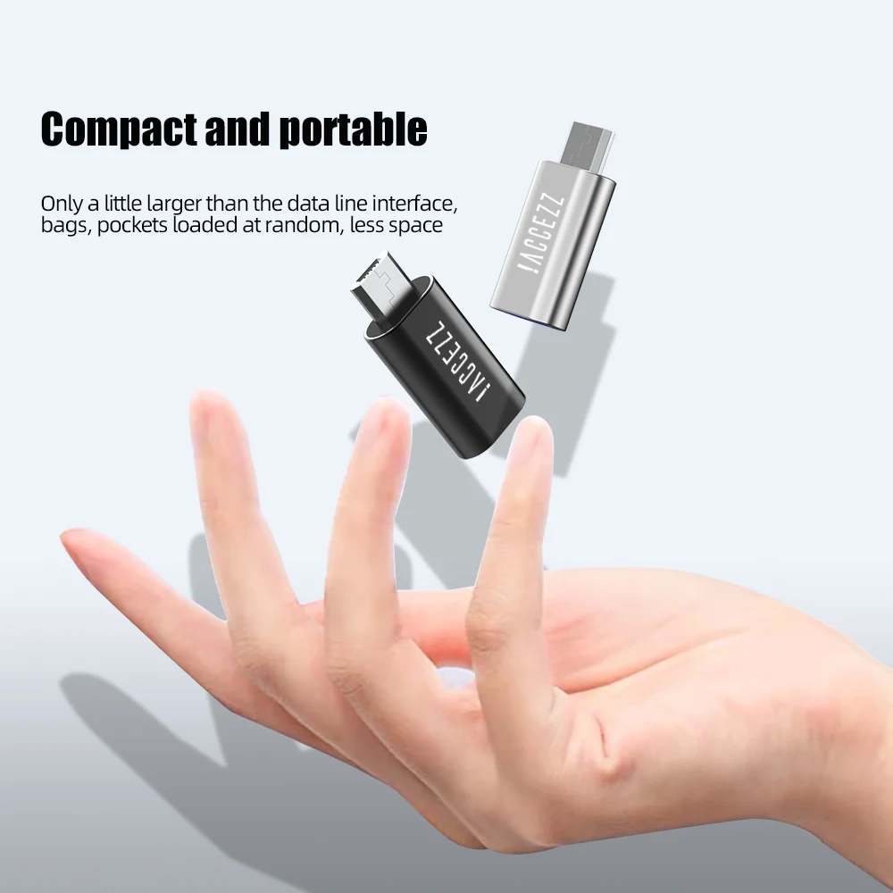 ! ACCEZZ Micro USB Мужской адаптер для Type C Женский OTG Синхронизация данных конвертер Android