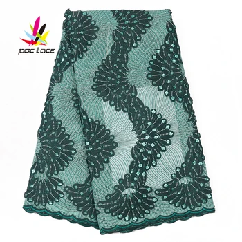 

New Design African Velvet Embroidery Lace With Sequins 2020 High Quality Hot Sale Nigerian Velvet Lace Fabric For Dress AMY3158B
