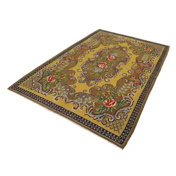 

183x280 Cm Brown Handmade Vintage Moldovan Rugs Rug-6x9 Ft