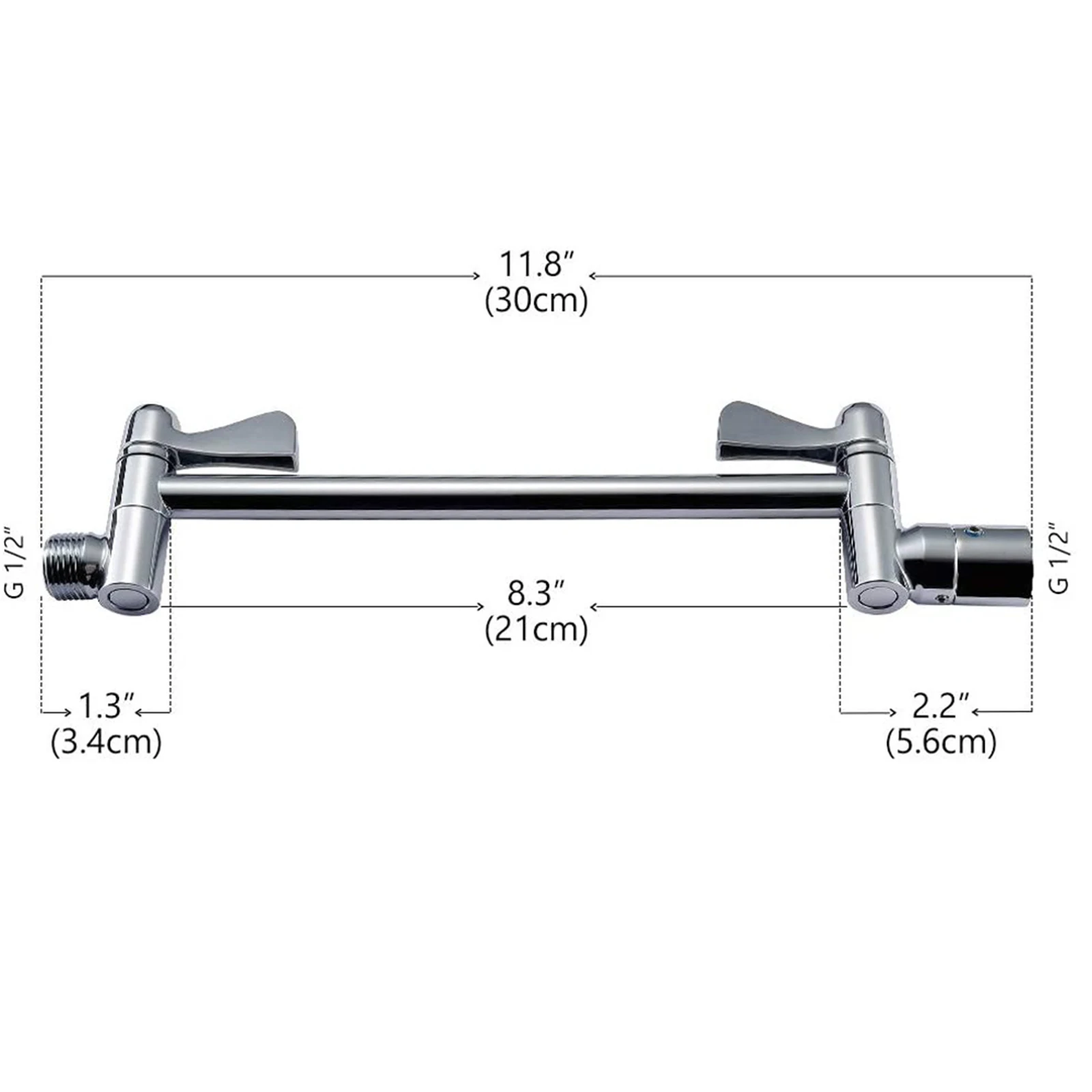 

Adjustable Shower Arm Extension Stainless Steel Shower Head Extension Arm