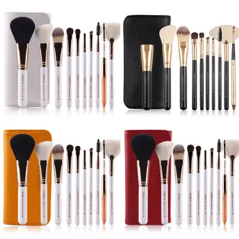 

QIAOYAN 10Pcs Beauty Makeup Brushes Set Powder Foundation Eyeshadow Eyebrow Professional Make Up Tools