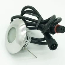 1 Вт CREE 12 вольт dc IP67 мини светодиодная Напольная Лампа с водонепроницаемым драйвером+ провода+ разъем наружная лестница настенное точечное освещение