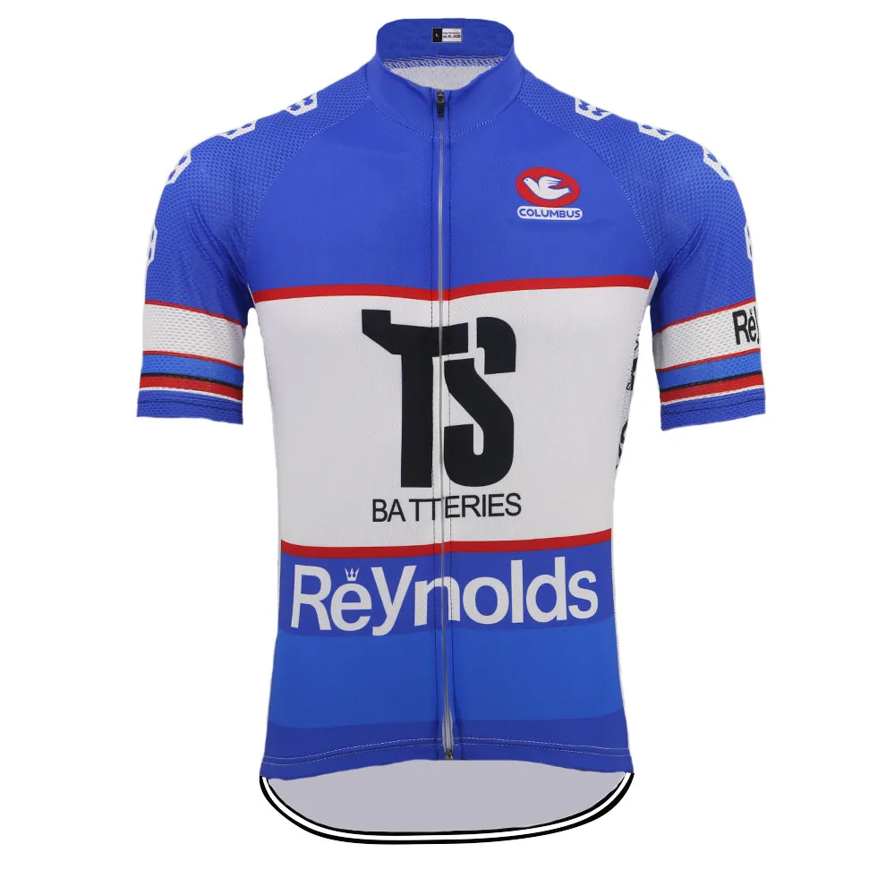 Ретро синий Велоспорт Джерси для мужчин с коротким рукавом дышащая pro велосипедная Одежда для триатлона maillot ciclismo hombre MTB гоночная одежда - Цвет: men