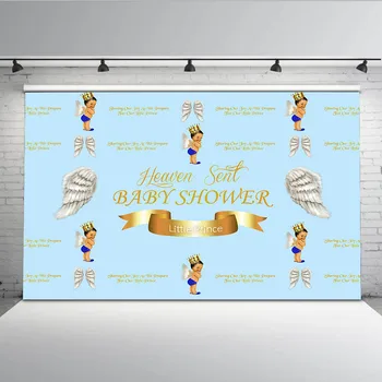 

Mehofoto Little Prince Backdrops for Photography Baby Shower Angel Wing Backgrounds for Photo Booth Studio MW-279