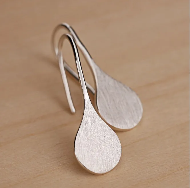 Fashion Simple 925 Silver Drop Earrings Women Wedding Gift
