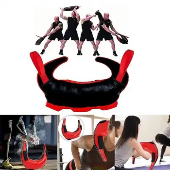 

Fitness Boxing Training Sand Bag Freeweight Training Leather Sandbag (Can Boxing Exercise Strength PU To Punching Fill 25kg D4K5
