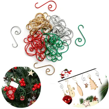 

10pcs S Shaped Christmas Hook Christmas Tree Doll Angle Ornaments Xmas Hook Up Navidad Christmas Decorations for Home New Year