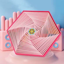 

Creative Magnetic Hexagon Fidget Sensory Toy Magic Rotate 3D Effect Stress Relief Hand Toy Funny Anti-Anxiety Office Desk Toys