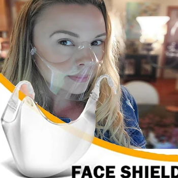 

1/3/5pc Anti-Splash Safety Face Shield Plastic Visor Protective Anti-Fog Transparent Shield Kitchen Tool przylbica na usta i nos