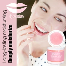 

Lip Balm Long lasting Moisturizing Gel Deeply Repair Lip Sleeping Mask Double-Effect Care to Nourishing Exfoliating Lip Scrub