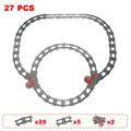 27pcs train track