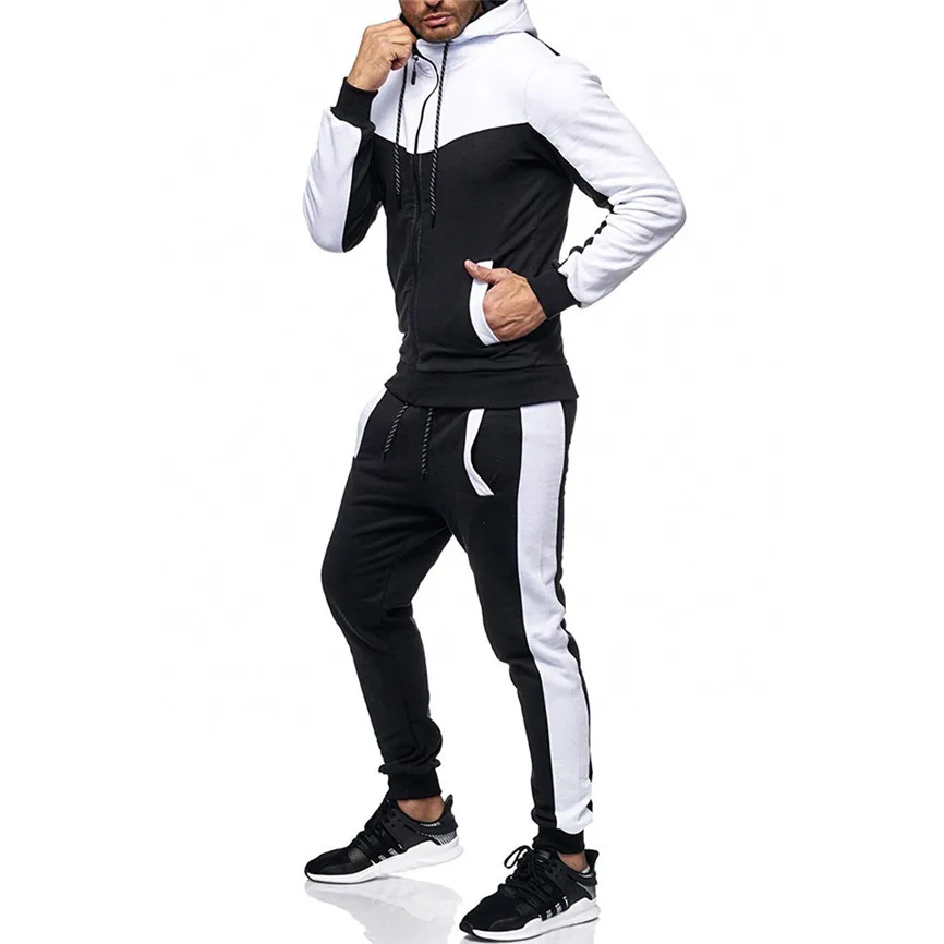 Мужские комплекты спортивный костюм осень зима упаковочная Толстовка Топ Брюки Спортивная одежда из двух частей толстовки+ штаны комплекты