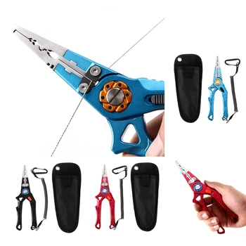 

Steel Wire Line Cutter Hook Remover Lead Split Ring Plier Multi-functional Plier Fishing Gripper Scissors for Boat Kayak Fishing