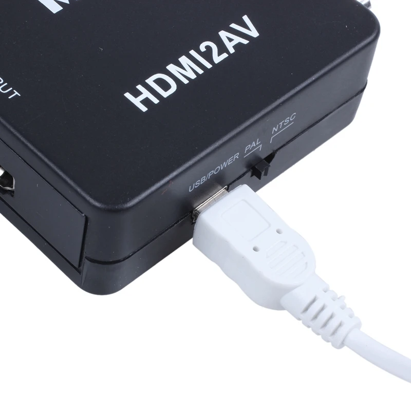 Мини HDMI к 3RCA CVBS композитный видео AV конвертер адаптер ТВ PS3 VHS VCR DVD черный|Кабели