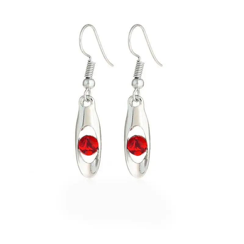 

QiLeSen Fine jewelry 925 sterling silver suitable for ladies wedding earrings, I am a singer red color earrings YW121