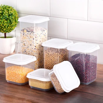 

Kitchen Transparent Sealed Storage Tank Sealed Storage Box Crisper Grains Food Storager Household Kitchen Cans Container