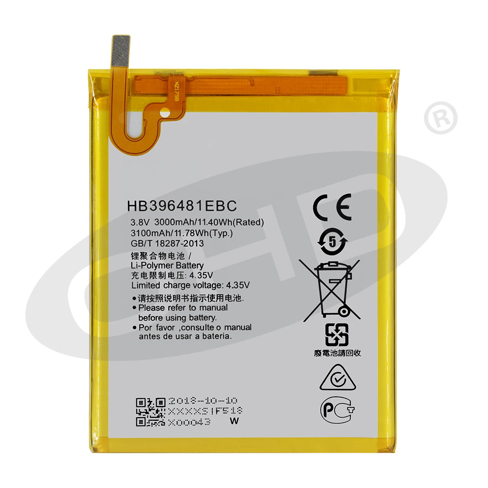 2 шт./лот оригинальный аккумулятор HB396481EBC для Huawei ASCEND G7 PLUS HONOR 5X GR5 5A G8 G8X RIO L03 UL00 TL00 AL00