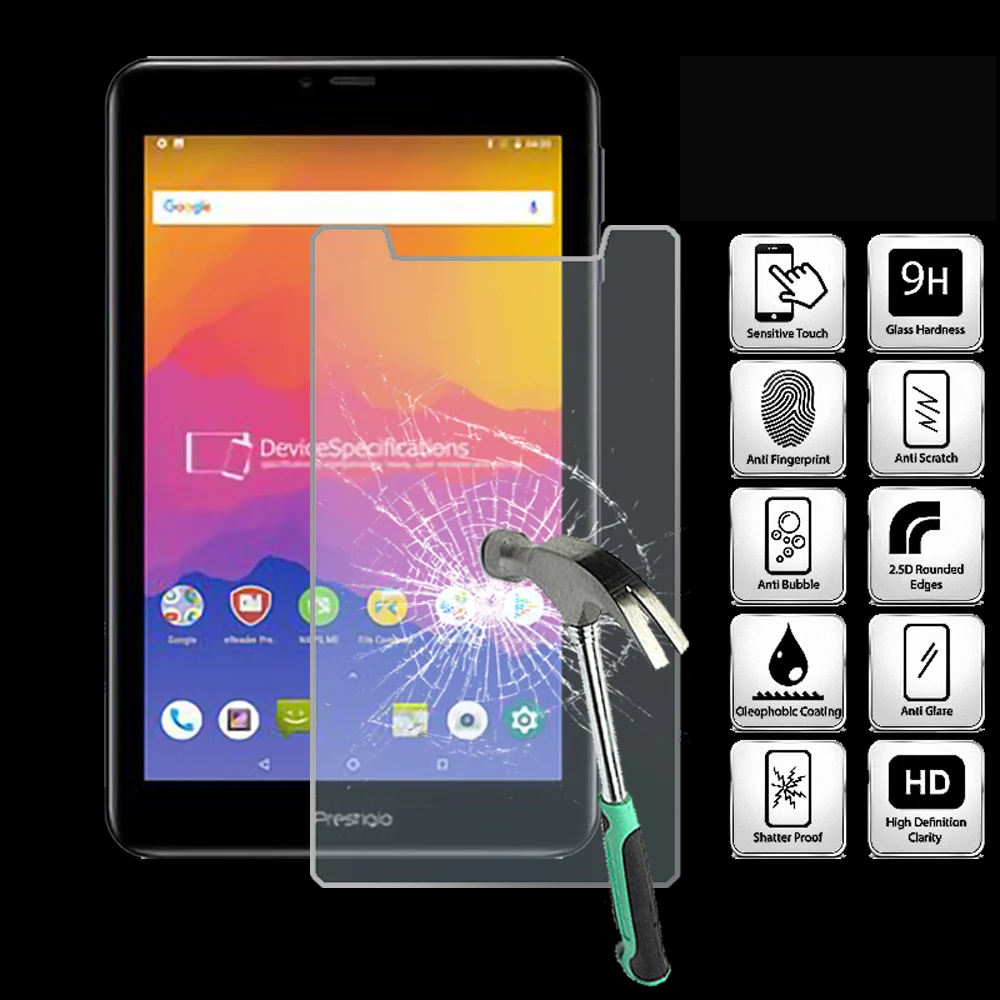 

For Prestigio Grace 7788 4G - 9H Tablet Tempered Glass Screen Protector Cover Explosion-Proof High Quality Screen Film